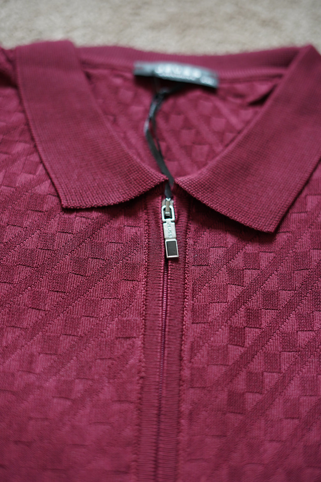 Polo Jacquard à Col Zippé n3