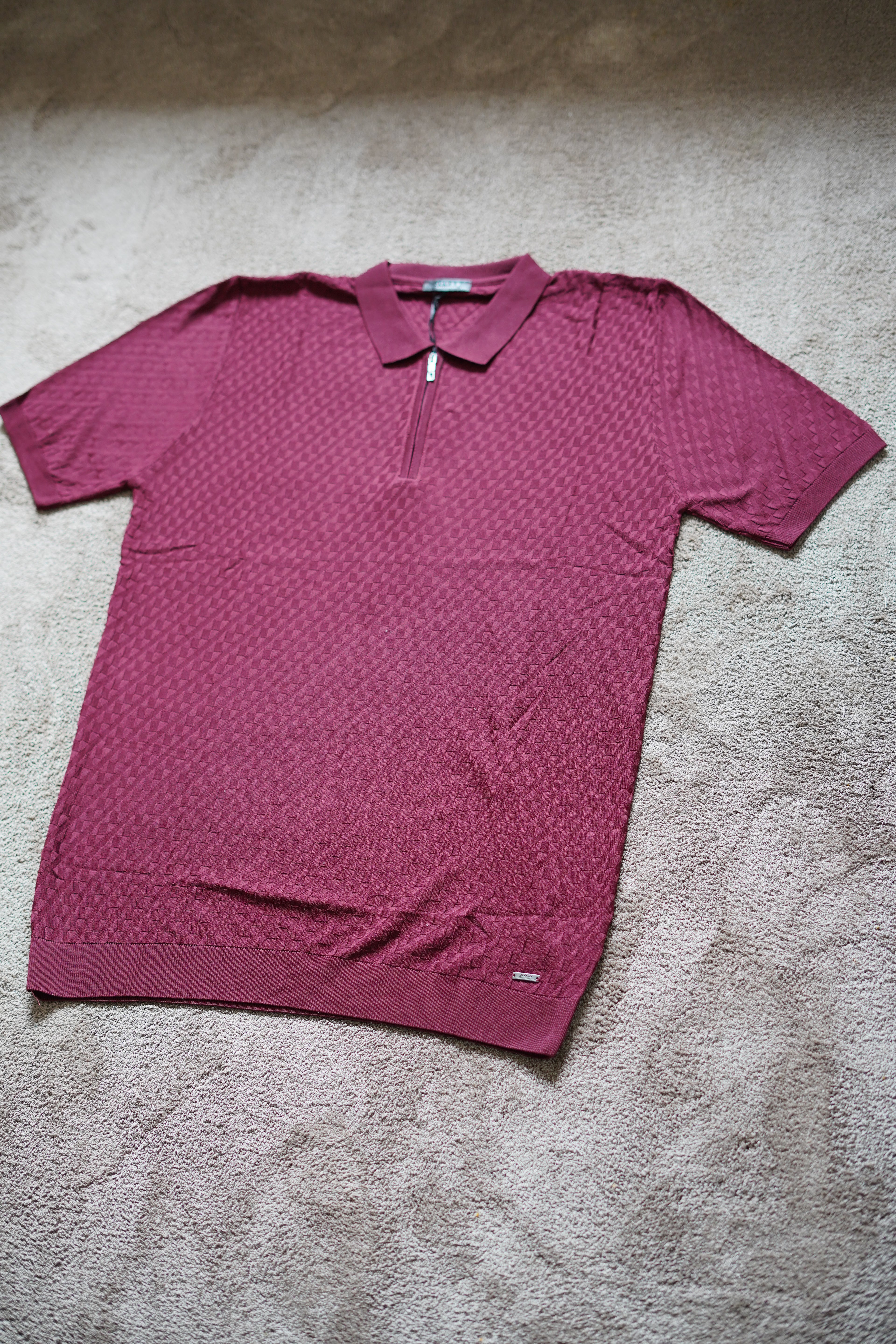 Polo Jacquard à Col Zippé n3