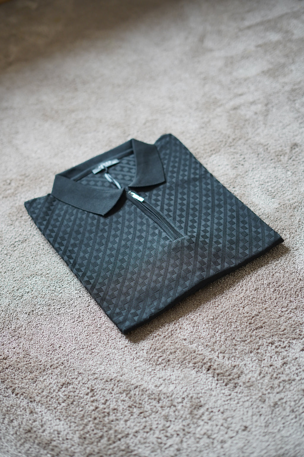 Polo Jacquard à Col Zippé n3