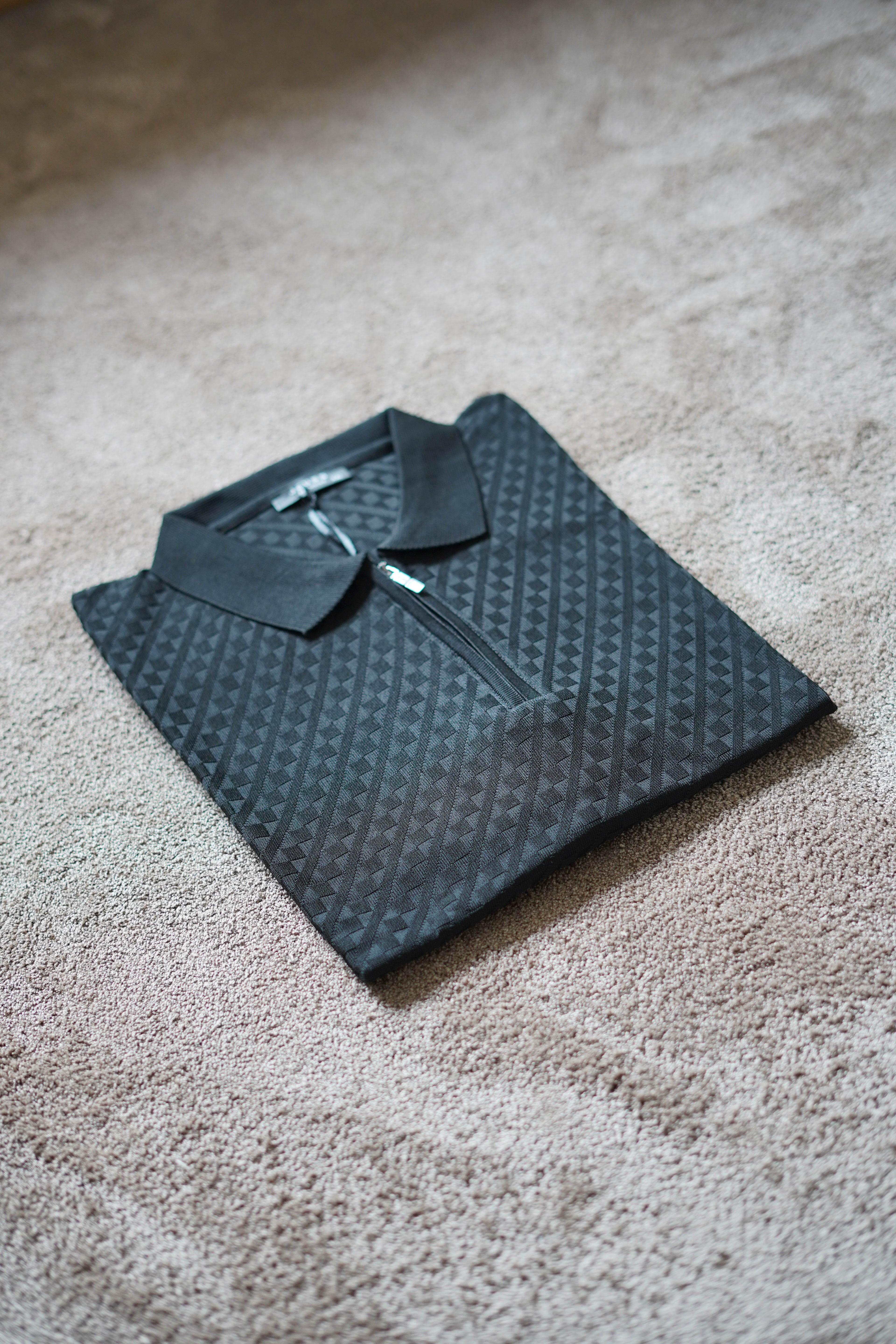 Polo Jacquard à Col Zippé n3