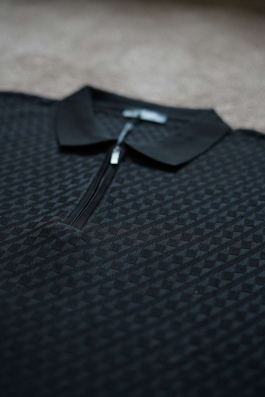 Polo Jacquard à Col Zippé n3