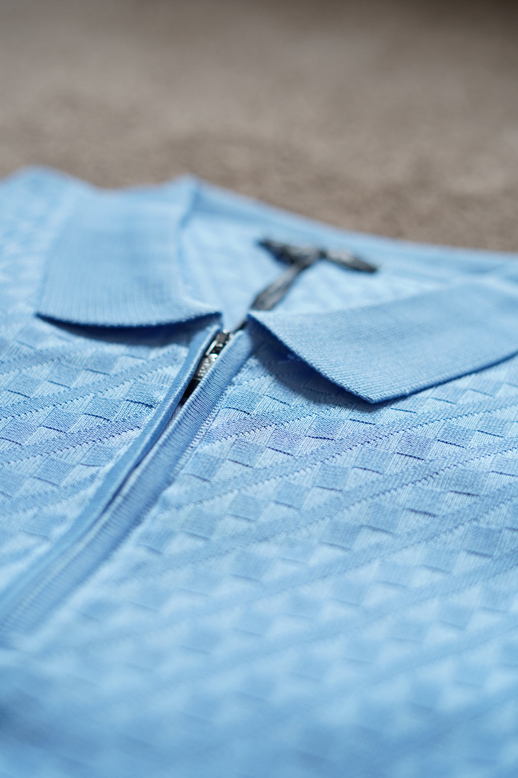 Polo Jacquard à Col Zippé n3