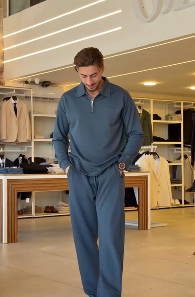 ensemble pantalon + Polo zippé à manches longues