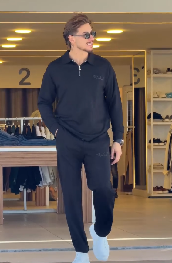 ensemble pantalon + Polo zippé à manches longues