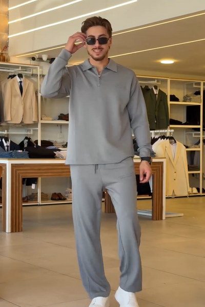 ensemble pantalon + Polo zippé à manches longues